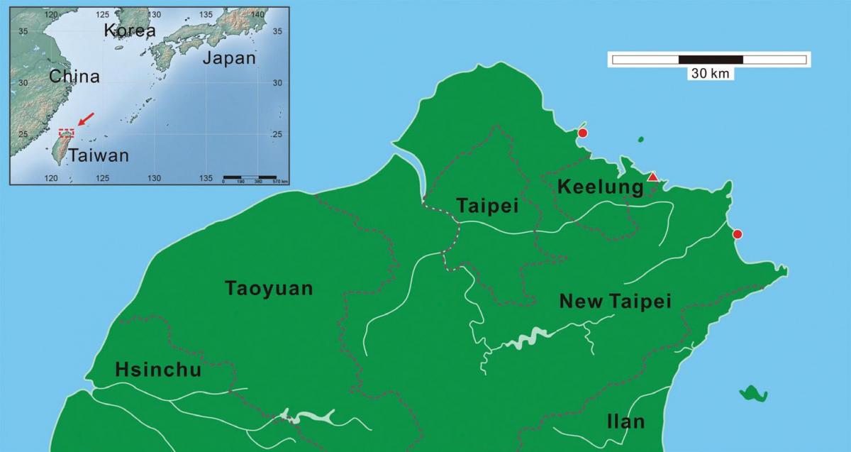 nord di Taiwan mappa