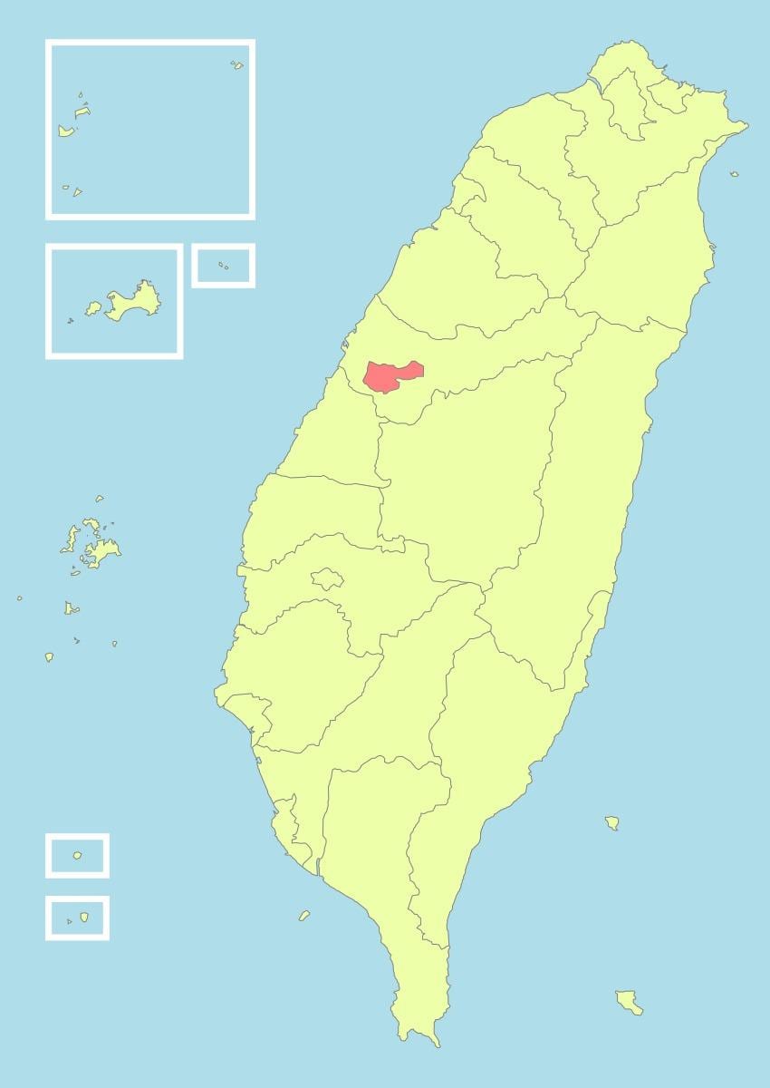 Mappa di taichung, Taiwan