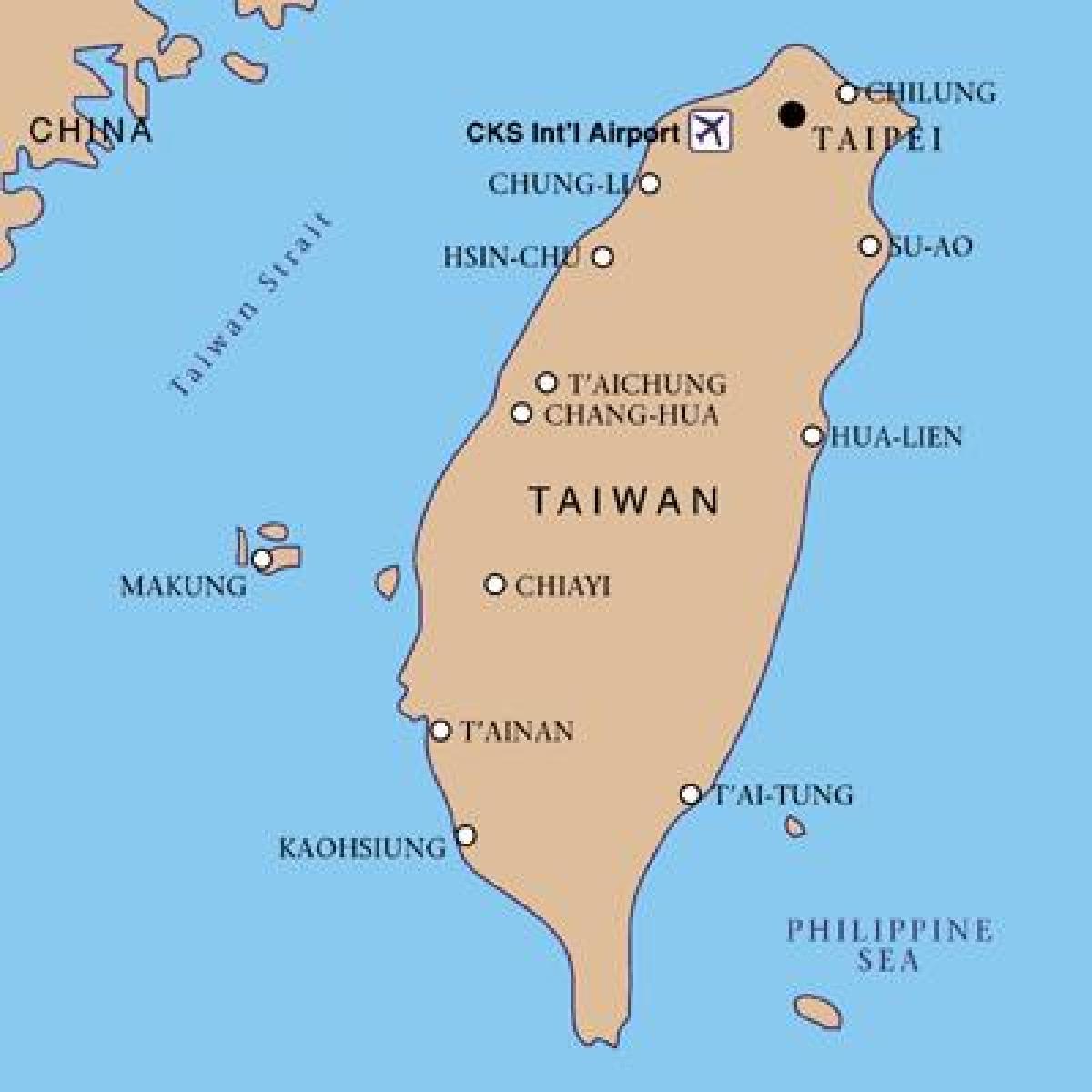 Taiwan international airport sulla mappa