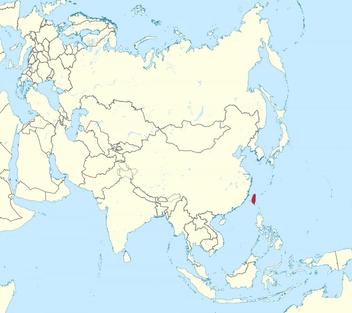 Taiwan mappa dell'asia