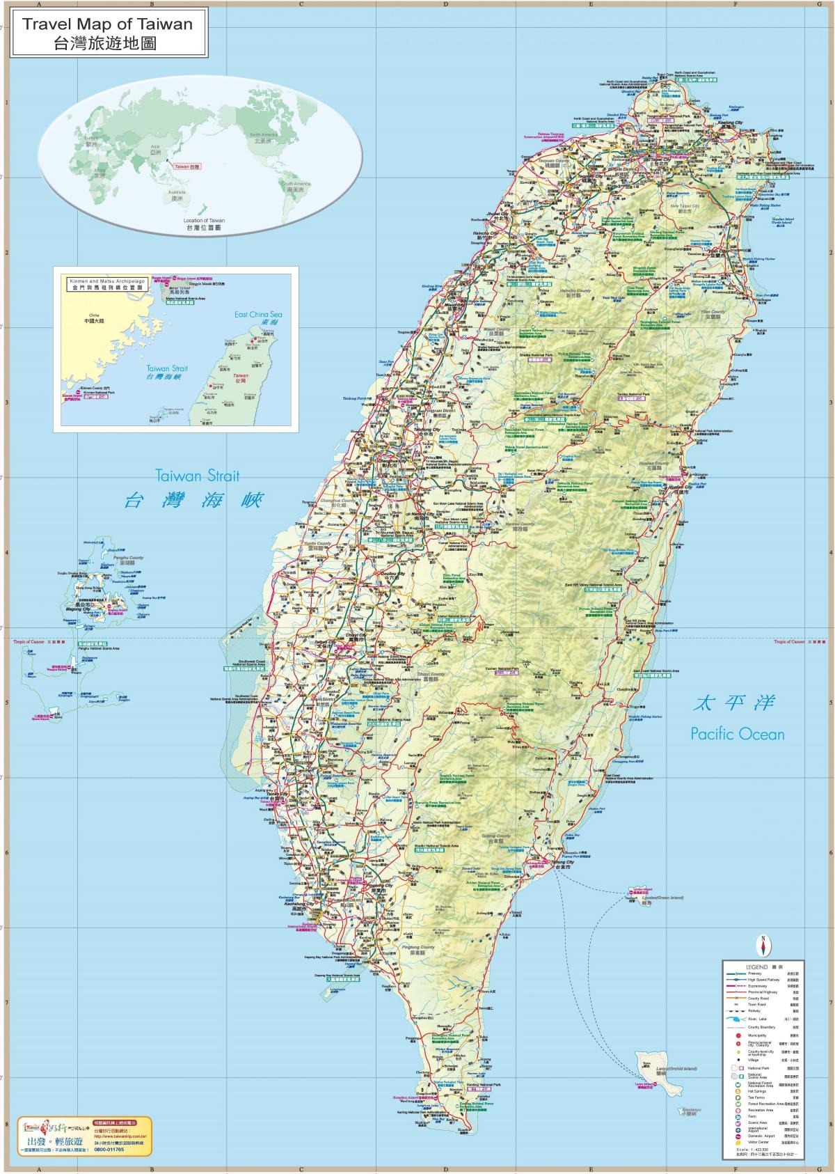 mappa di Taiwan attrazioni turistiche