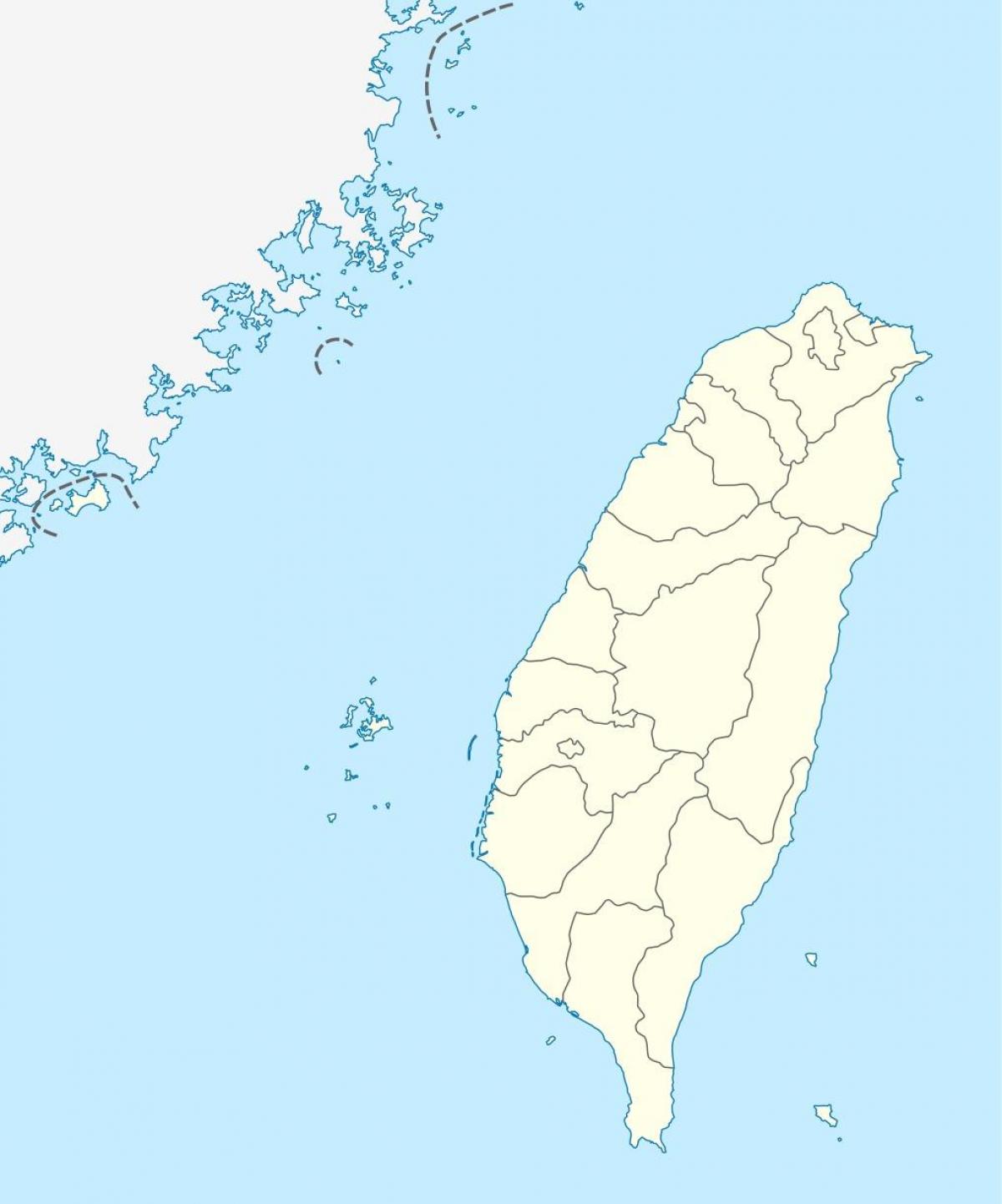 Mappa di Taiwan vettoriale