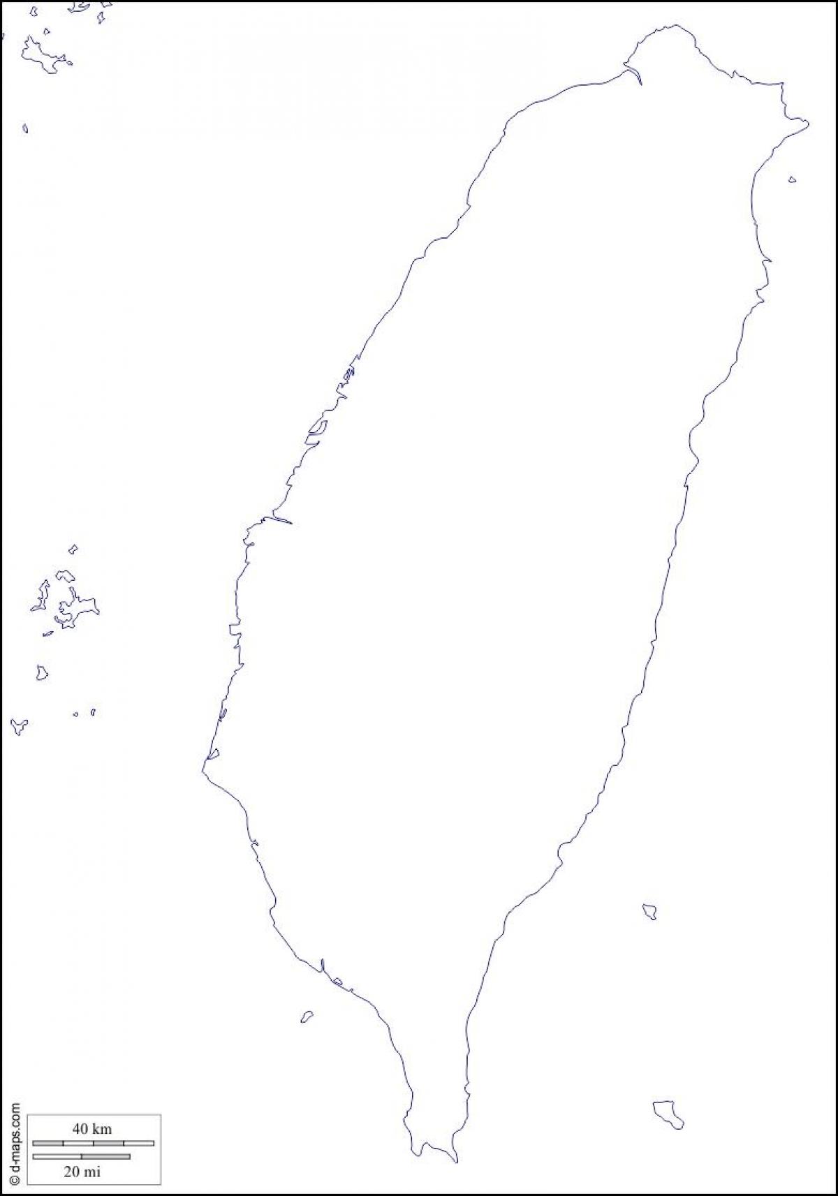 Mappa di Taiwan vuoto