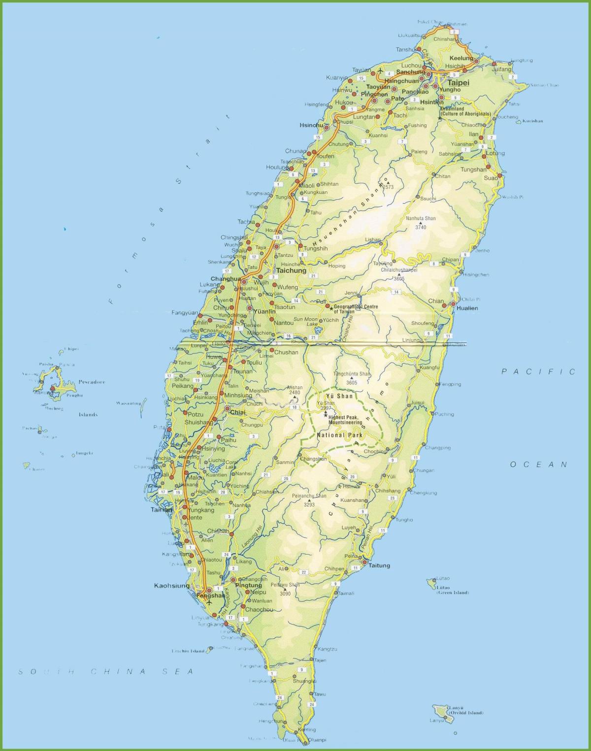 mappa di Taiwan