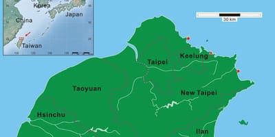 Nord di Taiwan mappa