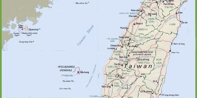 Una mappa di Taiwan