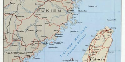 Mappa di stretto di Taiwan