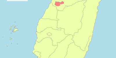Mappa di taichung, Taiwan