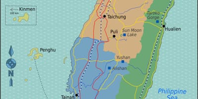 Taiwan attrazioni turistiche mappa
