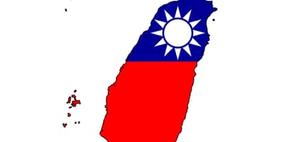 Mappa di Taiwan bandiera
