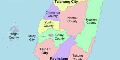 Mappa di distretto di Taiwan 