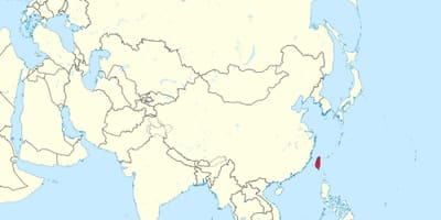 Taiwan mappa dell'asia