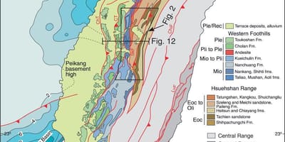 Mappa di Taiwan geologico