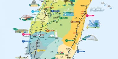 Escursioni in bicicletta intorno Taiwan road bike mappa