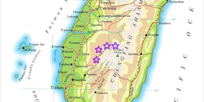 Mappa di Taiwan montagne