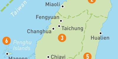 Mappa di Taiwan paese