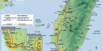 Stazione ferroviaria mappa di Taiwan