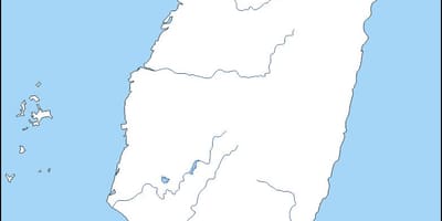 Mappa di Taiwan contorno